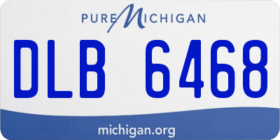 MI license plate DLB6468