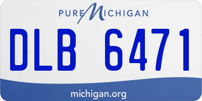 MI license plate DLB6471