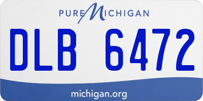 MI license plate DLB6472