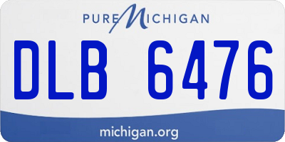 MI license plate DLB6476