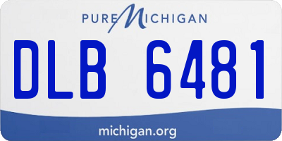 MI license plate DLB6481