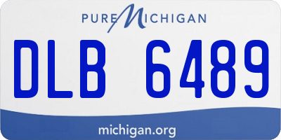 MI license plate DLB6489