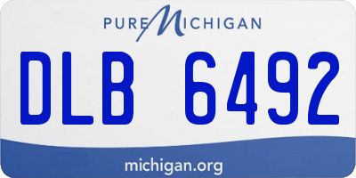 MI license plate DLB6492