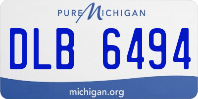 MI license plate DLB6494