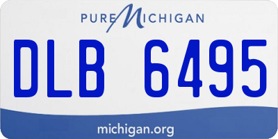 MI license plate DLB6495