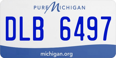 MI license plate DLB6497
