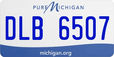 MI license plate DLB6507