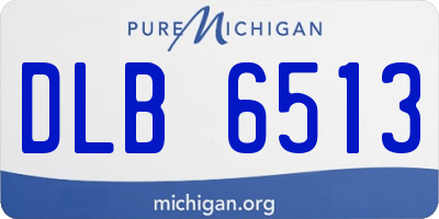MI license plate DLB6513