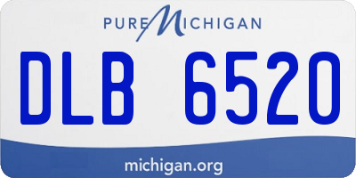 MI license plate DLB6520