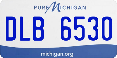 MI license plate DLB6530