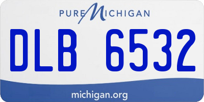 MI license plate DLB6532