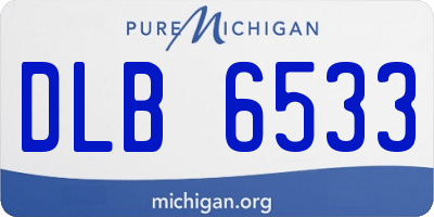 MI license plate DLB6533