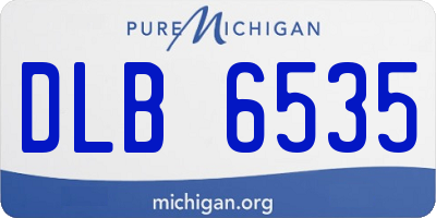 MI license plate DLB6535