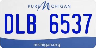 MI license plate DLB6537