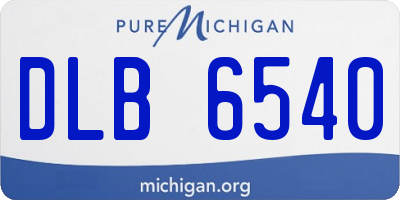 MI license plate DLB6540