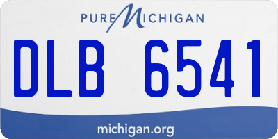 MI license plate DLB6541