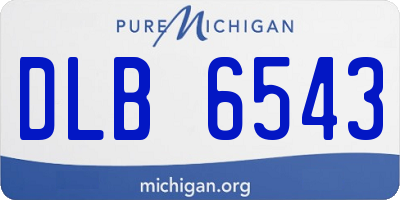 MI license plate DLB6543