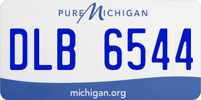 MI license plate DLB6544