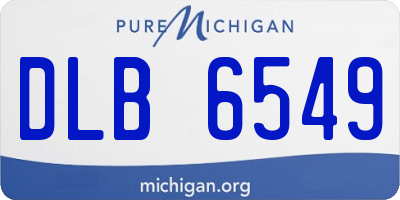 MI license plate DLB6549