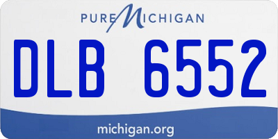 MI license plate DLB6552