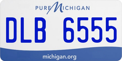 MI license plate DLB6555