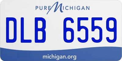 MI license plate DLB6559
