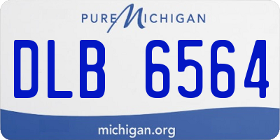 MI license plate DLB6564