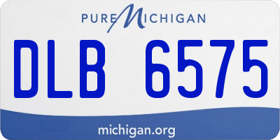 MI license plate DLB6575