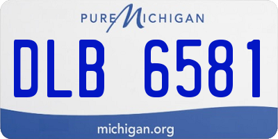 MI license plate DLB6581
