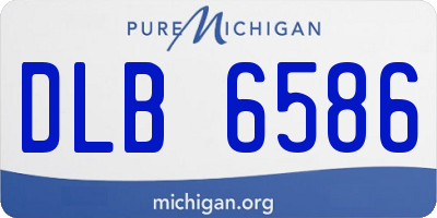 MI license plate DLB6586
