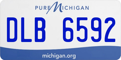 MI license plate DLB6592