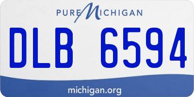 MI license plate DLB6594