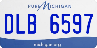 MI license plate DLB6597