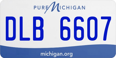 MI license plate DLB6607