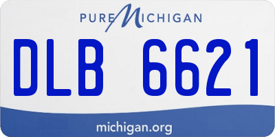 MI license plate DLB6621