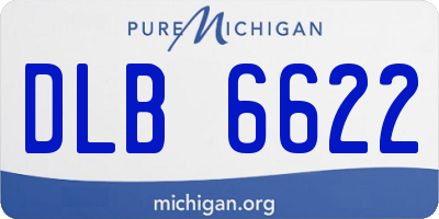 MI license plate DLB6622