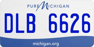 MI license plate DLB6626