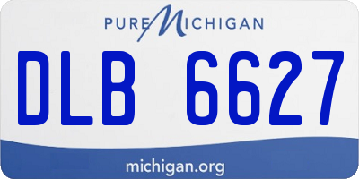 MI license plate DLB6627
