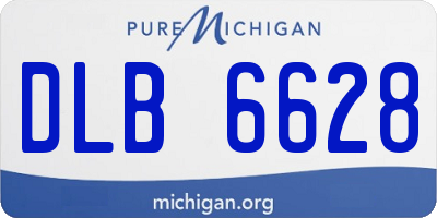 MI license plate DLB6628