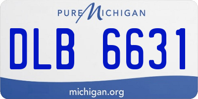 MI license plate DLB6631