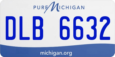 MI license plate DLB6632