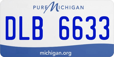 MI license plate DLB6633