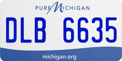 MI license plate DLB6635