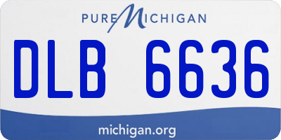 MI license plate DLB6636