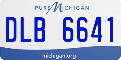 MI license plate DLB6641