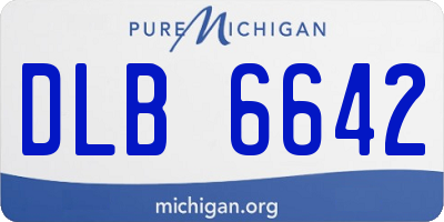 MI license plate DLB6642