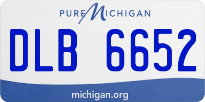 MI license plate DLB6652