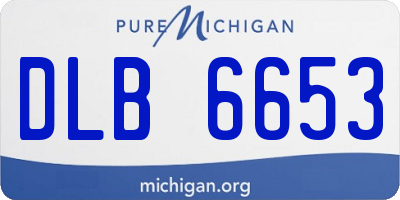 MI license plate DLB6653