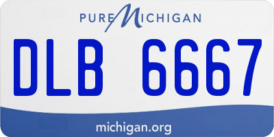 MI license plate DLB6667