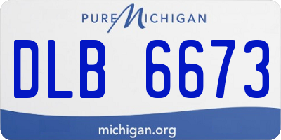 MI license plate DLB6673